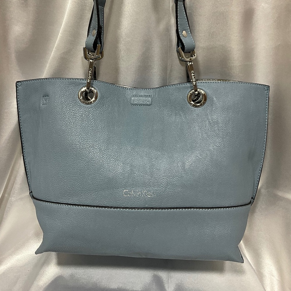 Calvin Klein larger light blue tote.   28-H4e